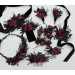 Purple, Burgundy & Black Flower Crown – Gothic Faux Floral Hair Wreath
