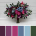 Purple, Magenta & Dusty Blue Bridal Bouquet – Jewel-Tone Faux Wedding Flowers