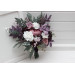 Deep Purple, Lilac & White Bouquets – Boho Faux Wedding Flowers