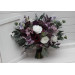 Deep Purple, Lilac & White Bouquets – Boho Faux Wedding Flowers