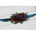 Purple, Teal, Red & Magenta Flower Belt – Jewel-Tone Faux Floral Sash for Wedding