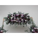 Deep Purple, Lilac & White Flower Arch – Faux Floral Arrangement for Wedding Arbor