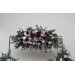 Deep Purple, Lilac & White Flower Arch – Faux Floral Arrangement for Wedding Arbor