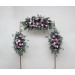 Deep Purple, Lilac & White Flower Arch – Faux Floral Arrangement for Wedding Arbor