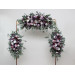 Deep Purple, Lilac & White Flower Arch – Faux Floral Arrangement for Wedding Arbor