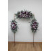 Deep Purple, Lilac & White Flower Arch – Faux Floral Arrangement for Wedding Arbor