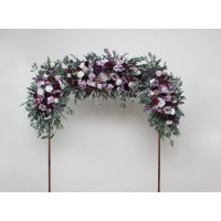  Flower arch arrangement in deep purple lilac white colors.  Arbor flowers. Floral archway. Faux flowers for wedding arch. 5430