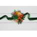 Orange & Green Wedding Boutonnieres and Corsage – Faux Floral Accessories