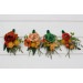 Orange & Green Wedding Boutonnieres and Corsage – Faux Floral Accessories