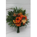 Orange & Green Wedding Bouquets | Faux Bridal & Bridesmaid Flowers