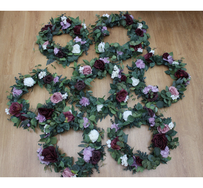 Lantern Wreath Centerpiece – Faux Floral Ring for Wedding Table Decor