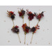 Burgundy, Purple & Rust Hair Pins – Set of 7 Faux Floral Wedding Accessories