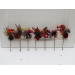 Burgundy, Purple & Rust Hair Pins – Set of 7 Faux Floral Wedding Accessories