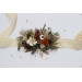 Vintage Rustic Flower Belt – Earthy Faux Floral Bridal Sash