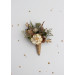 Vintage Rustic Wedding Boutonnieres – Earthy Faux Floral Accessories for Groom