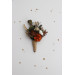 Vintage Rustic Wedding Boutonnieres – Earthy Faux Floral Accessories for Groom