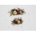 Vintage Rustic Flower Combs – Earthy Faux Floral Wedding Hair Accessories