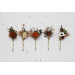 Vintage Rustic Hair Pins – Set of 5 Earthy Faux Floral Bridal Bobby Pins