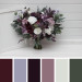 Deep Purple, Lilac & White Bouquets – Boho Faux Wedding Flowers