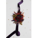 Burgundy, Purple & Rust Wrist Corsage – Faux Floral Wedding Bracelet
