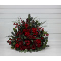 Red & Green Winter Standing Flowers – Christmas Wedding Decorations