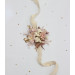 Blush Pink, Cream & Gold Wrist Corsage – Vintage Boho Floral Bracelet