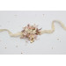 Blush Pink, Cream & Gold Wrist Corsage – Vintage Boho Floral Bracelet