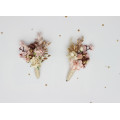 Blush Pink, Cream & Gold Wedding Boutonnieres – Vintage Boho Floral Accessories