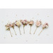 Blush Pink, Cream & Gold Hair Pins – Set of 7 Vintage Boho Wedding Accessories