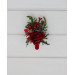Red & Green Winter Wedding Boutonniere – Christmas Faux Floral Accessory