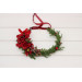 Winter Pine Flower Crown – Red & Green Christmas Hair Wreath