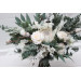Winter Protea Bridal Bouquet – White & Sage Green Faux Wedding Flowers