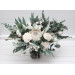 Winter Protea Bridal Bouquet – White & Sage Green Faux Wedding Flowers