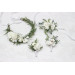 White Winter Wedding Corsage – Elegant Faux Floral Bracelet
