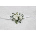 White Winter Wedding Corsage – Elegant Faux Floral Bracelet