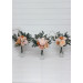 Orange & Blush Pink Table Flowers – Mini Faux Bouquets for DIY Wedding Decor
