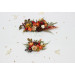 Rust, Brown, Red & Ivory Flower Combs with Berries – Fall Wedding Hair Accessories
