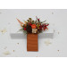 Rust, Brown, Red & Ivory Pocket Boutonniere with Berries – Faux Square Floral Accessory
