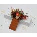 Rust, Brown, Red & Ivory Pocket Boutonniere with Berries – Faux Square Floral Accessory