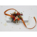 Rust, Brown, Red & Ivory Wrist Corsage with Berries – Fall Wedding Floral Bracelet