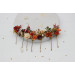 Rust, Brown, Red & Ivory Hair Pins with Berries – Set of 7 Faux Floral Wedding Accessories