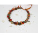 Rust, Brown, Red & Ivory Flower Crown with Berries – Autumn Wedding Hair Wreath