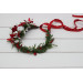 Red & White Flower Crown – Winter Faux Floral Headband for Wedding