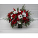 Classic Red & White Bridal Bouquet – Winter Wedding Faux Flowers