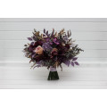Purple, Lilac, Gold & Beige Bridal Bouquet – Elegant Faux Wedding Flowers