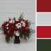 Classic Red & White Bridal Bouquet – Winter Wedding Faux Flowers