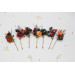 Moody Burgundy, Rust, Purple & Black Hair Pins – Set of 7 Fall Wedding Accessories