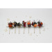 Moody Burgundy, Rust, Purple & Black Hair Pins – Set of 7 Fall Wedding Accessories