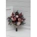 Wedding Bouquets in Burgundy, Dusty Rose & Blush Pink | Faux Bridal & Bridesmaid Cascading Bouquets