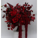 Red & Burgundy Dramatic Bridal Bouquet – Moody Faux Wedding Flowers
